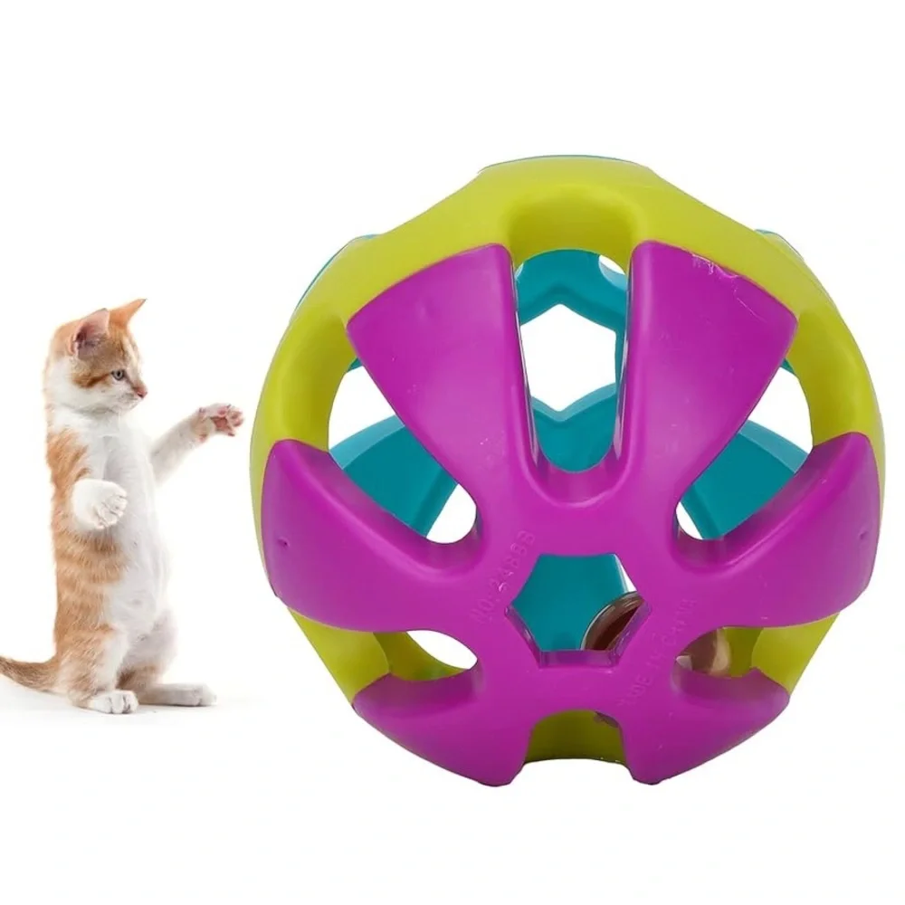 Colorful Cat Jingle Ball Toy